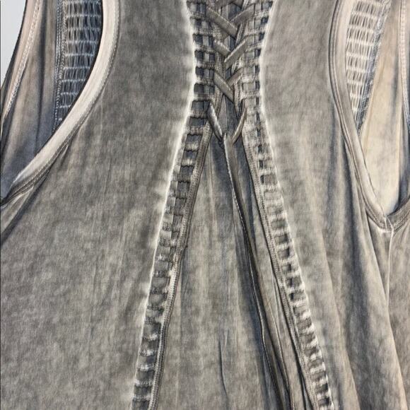POL Grey Smocked Tank Top-NWOT - Picture 7 of 7
